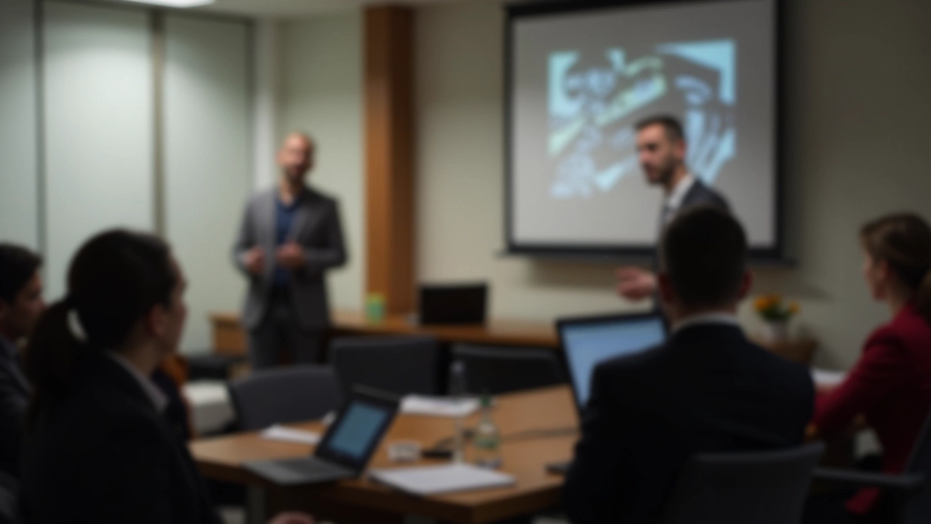 Structuration d'une présentation professionnelle avec éléments clés et organisation logique